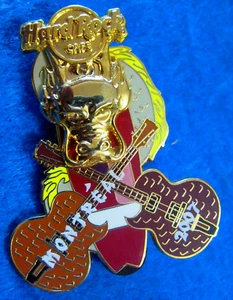 MONTREAL 3D GOLDEN HEAD DRAGON GUITARS & SURFBOARD SERIES Hard Rock Cafe PIN - Picture 1 of 1