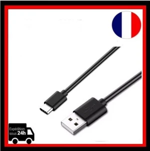 Cable Micro USB Type C Data Sync Chargeur pr Samsung S8 Câble De Charge Noir - Foto 1 di 5