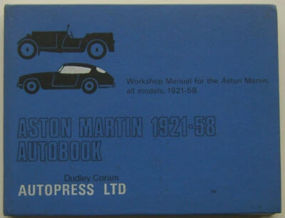 Aston Martin 1921-58 Autobook Workshop Manual 11⁄2 Le Mans 2Ll DB1 2 2/4 DB3 & S Foto 1 de 3