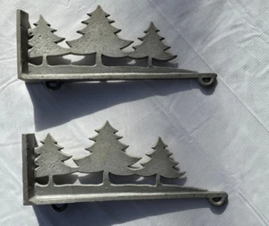 Vintage Cast Aluminum Sign Holder Pinetrees - Picture 1 of 7