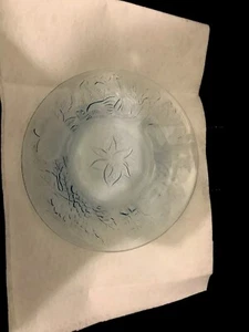 KIG Indonesia Set of 4 Blue Glass Dinner Plates Della Robbia 10.5" Fruit Pattern - Picture 1 of 2