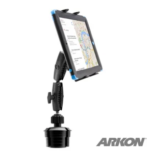 Double Robust Car Cup Holder Tablet Mount for Samsung Galaxy Tab A9 S6 S9 S9 FE - Picture 1 of 9