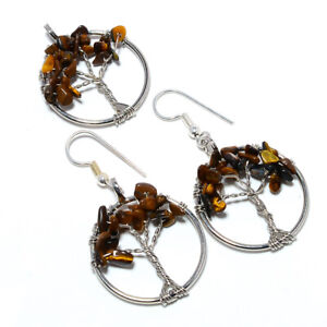 Tree Of Life Yellow Tiger Eye - South Africa 925 Sterling Silver Set S2632