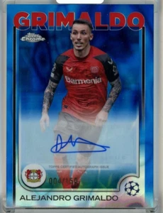 2024-25 Topps Chrome UEFA Club Competitions Alejandro Grimaldo Chrome Auto /150 - Picture 1 of 2