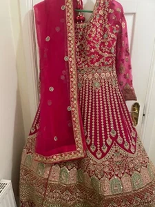 Indian, Pakistani Lengha, with Jacket Wedding Dress, Party wear - Picture 1 of 15