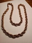 VINTAGE NAPIER OPERA NECKLACE GOLD TONE HEAVY CHAIN COLLECTIBLE JEWELRY