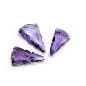 Piedra preciosa de amatista de corte elegante natural 3 piezas 9,06 CTS FORMA ELEGANTE 3 PIEZAS AMATISTA - Imagen 1 de 3