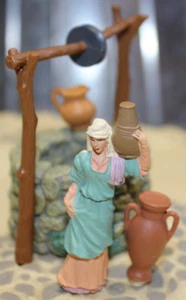 Vintage Mr. Christmas in Bethlehem Replacement Woman, Well and Urn 1997 Nativity - Picture 1 of 11