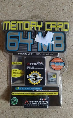 Memory card 64 mb per PS2 della Atomic - Immagine 1 di 2