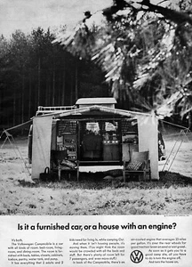 1966 Volkswagen Campmobile Bus "A Furnished Car" Original Ad - Picture 1 of 1