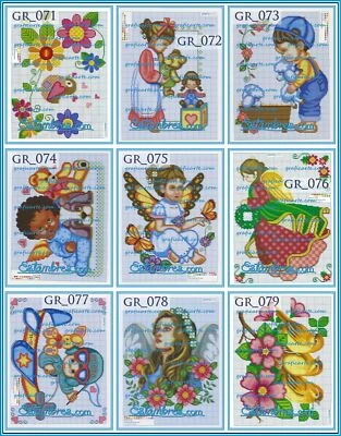 ESTAMBRES.COM Graficarte Hoja 2/5 (GR_071-140) | Esquemas para Bordar | Graficos para Punto de