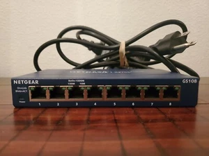 Netgear ProSAFE Gigabit 8-Port Ethernet Switch - GS108 (v4) - WITH Power Adapter - Picture 1 of 2