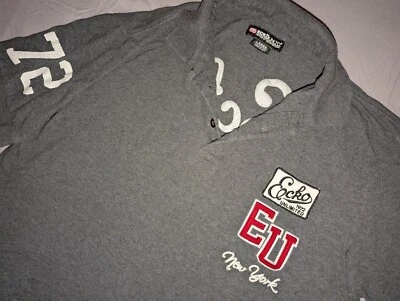 ECKO Unltd 72 Mens L Polo Shirt Gray Embroidered Logo Short Sleeve - Image 1 of 4