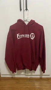 Fitness 19 Hoodie rot weinrot - Größe L - Bild 1 von 3