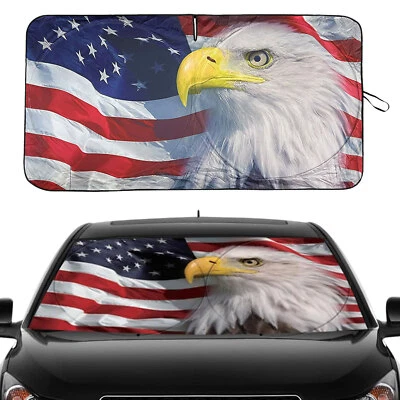 Parabrisas para Chevy Silverado 1500 bloque UV bandera águila patriota de EE. UU. Foto 1 de 4