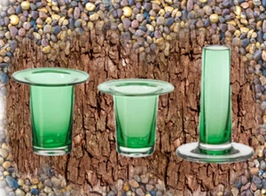 Ikea Retired  Anavadbar 3 Art Glass Vases Handmade Classic Bud vases Green - Picture 1 of 10