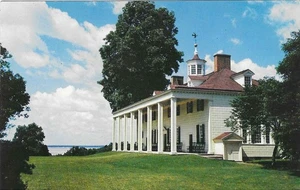 Vintage Virginia Chrom Postkarte Mount Vernon Ostfront - Bild 1 von 2