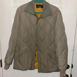 Chaqueta de plumón de ganso Eddie Bauer vintage para hombre talla M-L beige tostado años 80 hecha en EE. UU. - Imagen 1 de 5