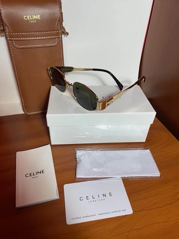 Celine Eyewear Occhiali da sole ovali Triomphe NUOVI Nuovo con carte con Fattura - Imagen 1 de 4