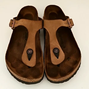 Birkenstock Sandalen Gizeh Unisex Größe 40 Braun - Bild 1 von 15