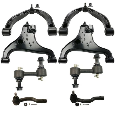 MOOG Brazos de control inferiores superiores delanteros Kit de barras de amarre Juego de 8 piezas para Armada Titan Foto 1 de 4