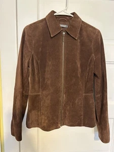 Vintage Liz Claiborne Suede Zip Moto Style Jacket Size Small Retro Boho Women's - Picture 1 of 6