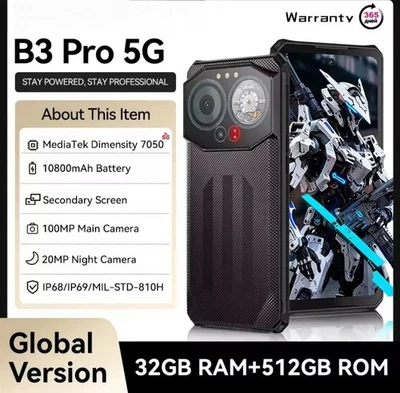 IIIF150 B3 Pro Rugged 5G Thin Phone 32G+512G 100MP 6.6" Dual Screen 10800mAh NFC - Bild 1 von 4