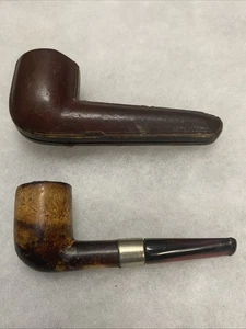 Antique “MLC” Nickel Plated Smoking Tobacco Pipe W/ Case  - Picture 1 of 13