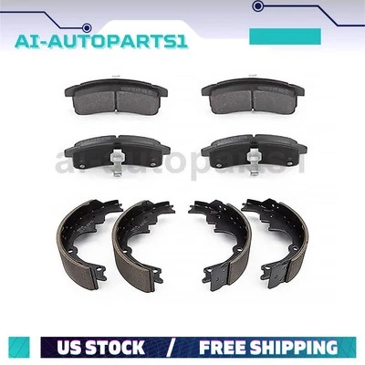 For 1994-1997 Chevrolet Camaro Pair Front Brake Pads & Rear Drum Brake Shoes Foto 1 de 4