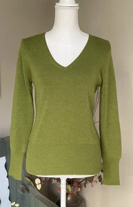 TOP ATL Merinowollmischung V-Ausschnitt Pullover Gr. M grün  - Bild 1 von 6