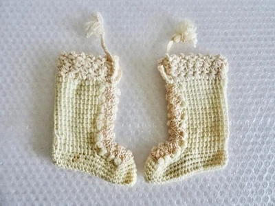 BOTA BOTÍN DE PUNTO BABY MUKLUK ZAPATO DE INVIERNO BLANCO ROTO UNISEX neocurio Foto 1 de 4