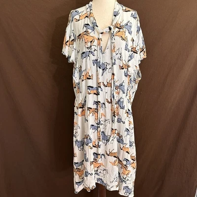 Modcloth Horse Dress 4X Plus Equestrian Western Flutter Sleeve Downhome Darling - Image 1 of 4