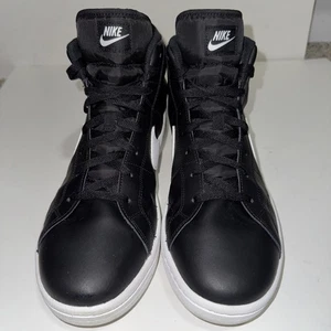 Nike Men's Court Royale 2 CQ9179-001 Black Leather Lace-Up Sneaker Shoes Size 11 - Picture 1 of 6
