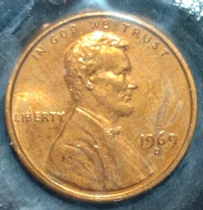 1969 D Red Lincoln Penny IN ORIGINAL MINT CELLO FREE2Ship w/TRACKING! (1426) - Picture 1 of 7