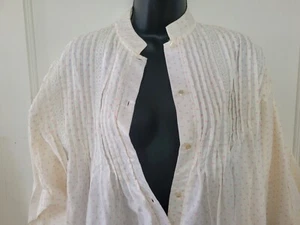 Vintage Barbizon Naomi P Langarm Plissee Nachthemd Rosa Weiß Neu mit Etikett Omas - Bild 1 von 6