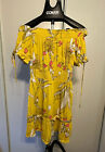 Express Dress Woman, Floral yellow off shoulder sundress Size Small