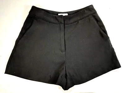 Pantalones cortos de vestir chinos para mujer H&M talla 4 negros pierna suelta 4 bolsillos elásticos Foto 1 de 4
