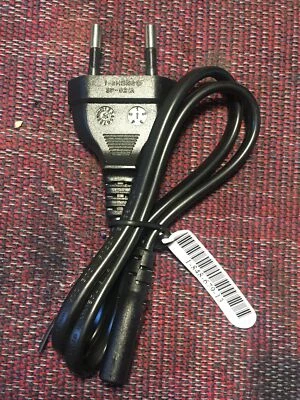SP-021A  I-SHENG( EURO ) 2.5A 250V  2 Prong 18”(45cm) Power Supply Cord  Cable - Image 1 of 4