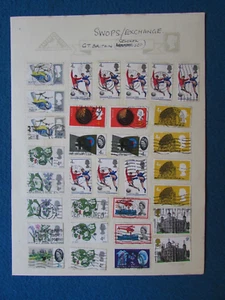 GREAT BRITAIN STAMPS Various years - Page taken from album - AC - Picture 1 of 6