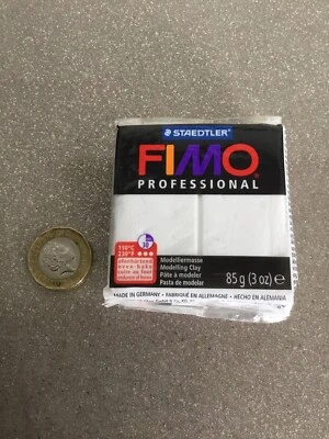 FIMO PROFESSIONAL POLYMER MODELLING OVEN BAKE CLAY 85g White - Image 1 of 2