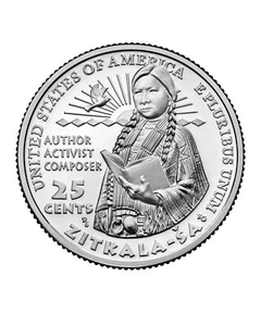 Quarter, cuarto de dólar 2024 Zitkala-sa ceca P sin circular. - Imagen 1 de 2