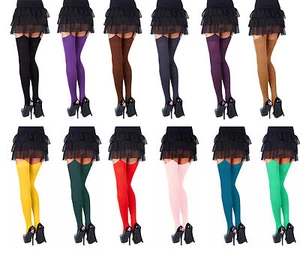 Opaque Stockings 40Denier Plain Top by Sentelegi,24Fashionable Colours,SizesS-XL - Picture 1 of 26