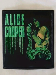 Toppa ricamata serpente Alice Cooper con licenza 3" x 3,1/2" nuova - Foto 1 di 3