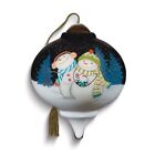Ne'Qwa Art Sweet Holiday Wishes by Nicole Tamarin Hand-painted Glass Ornament