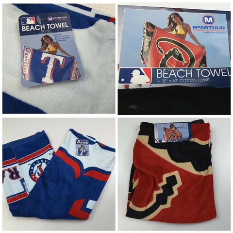 MLB Baseball McArthur Beach Towel ~ Arizona Diamondbacks or Texas Rangers Cover