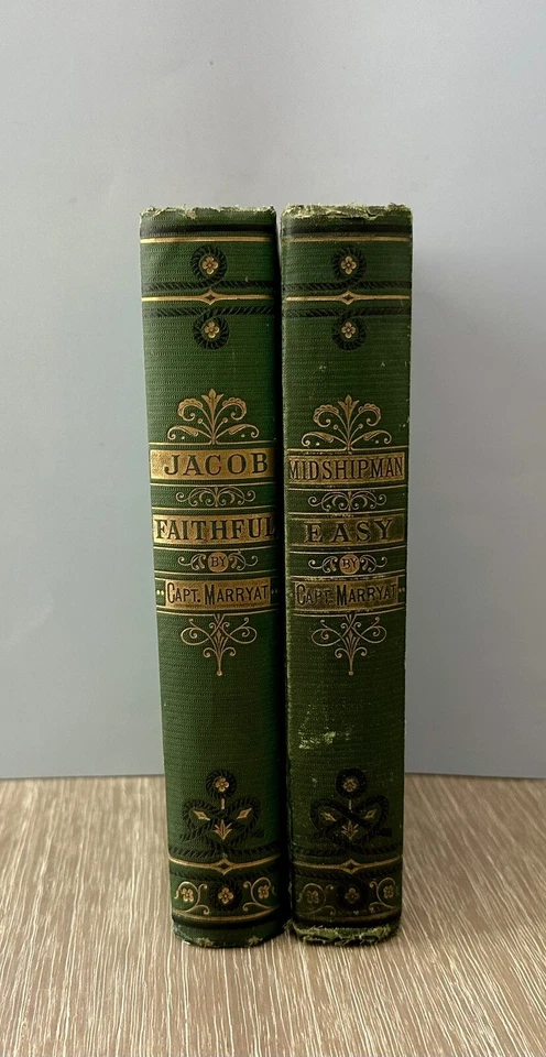 *Lot of 2* Jacob Faithful 1873 & Midshipman Easy 1876 by Capt. Marryat - Image 1 of 4