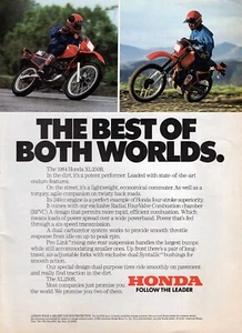 Honda XL-250 R 1984 motocicleta original anuncio impreso en color - Imagen 1 de 1