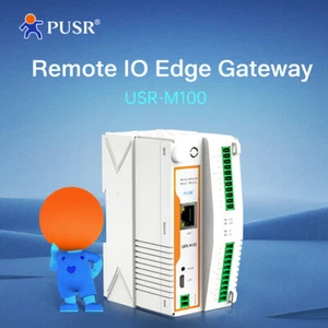 DIN Rail Modbus Gateway RS485 RS232 USR-M100 Remote IO MQTT SSL/TLS Edge New - Picture 1 of 10