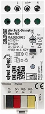 Jung eNet Funk-LED-Universaldimmer FMUD5500REG - 1-kanalig, REG, 230V AC 50/60Hz - Bild 1 von 4