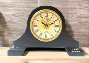 Reloj de mesa de madera antiguo hecho a mano de 10" Victoria London reloj de escritorio hogar y oficina - Imagen 1 de 5